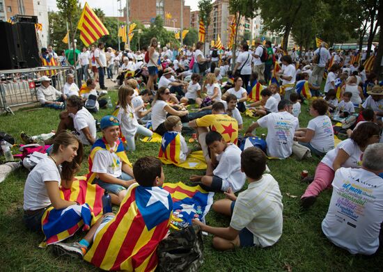 National Day of Catalonia celebrated in Barcelona