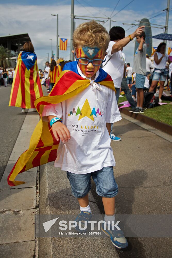 National Day of Catalonia celebrated in Barcelona