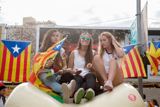 National Day of Catalonia celebrated in Barcelona