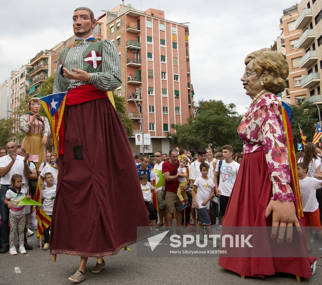 National Day of Catalonia celebrated in Barcelona