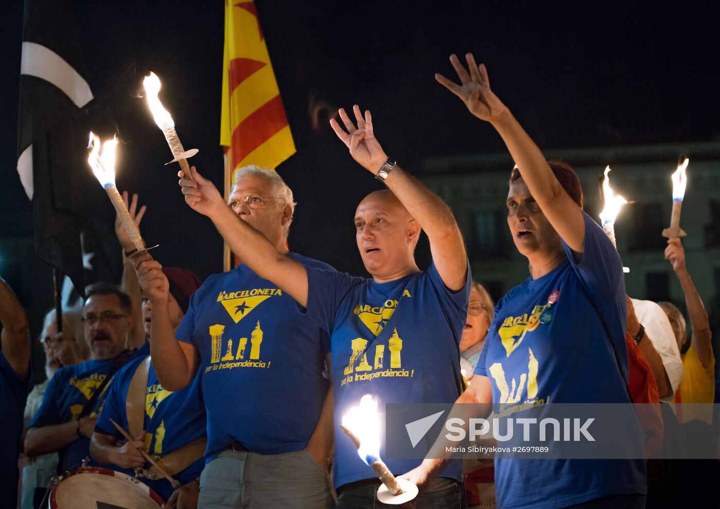 National Day of Catalonia celebrated in Barcelona