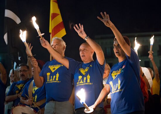 National Day of Catalonia celebrated in Barcelona