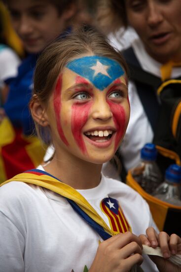 National Day of Catalonia celebrated in Barcelona