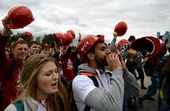 Russian students' parade