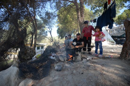 Refugee camp on Lesbos