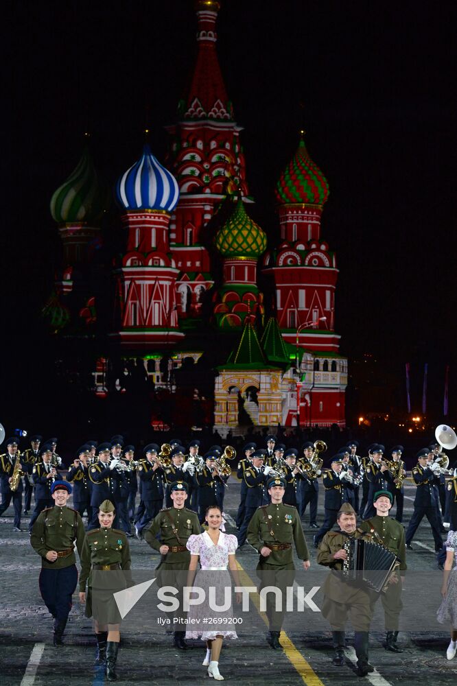 Closing ceremony of 2015 International Military Music Festival 'Spasskaya Tower'