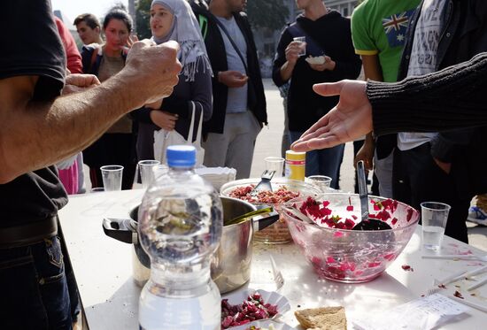 Middle Eastern refugees in Hamburg