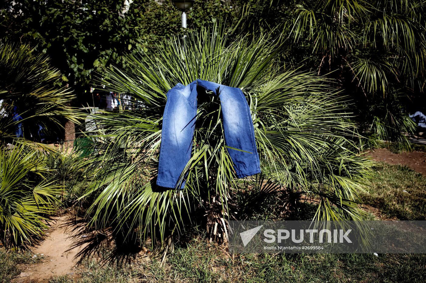 Mideastern refugees in Athens
