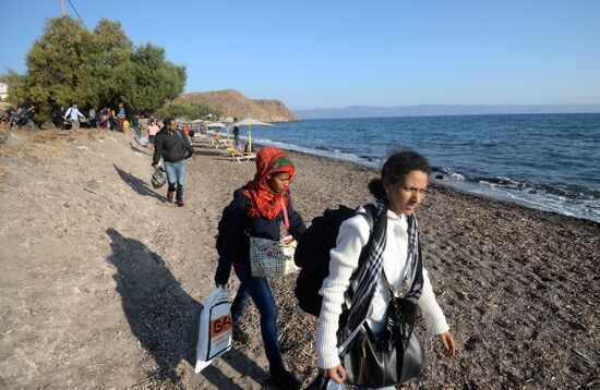 Refugees on Lesbos Island in Greece