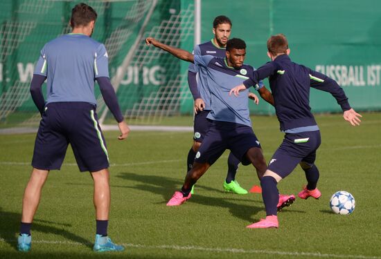 UEFA Champions League. VfL Wolfsburg training
