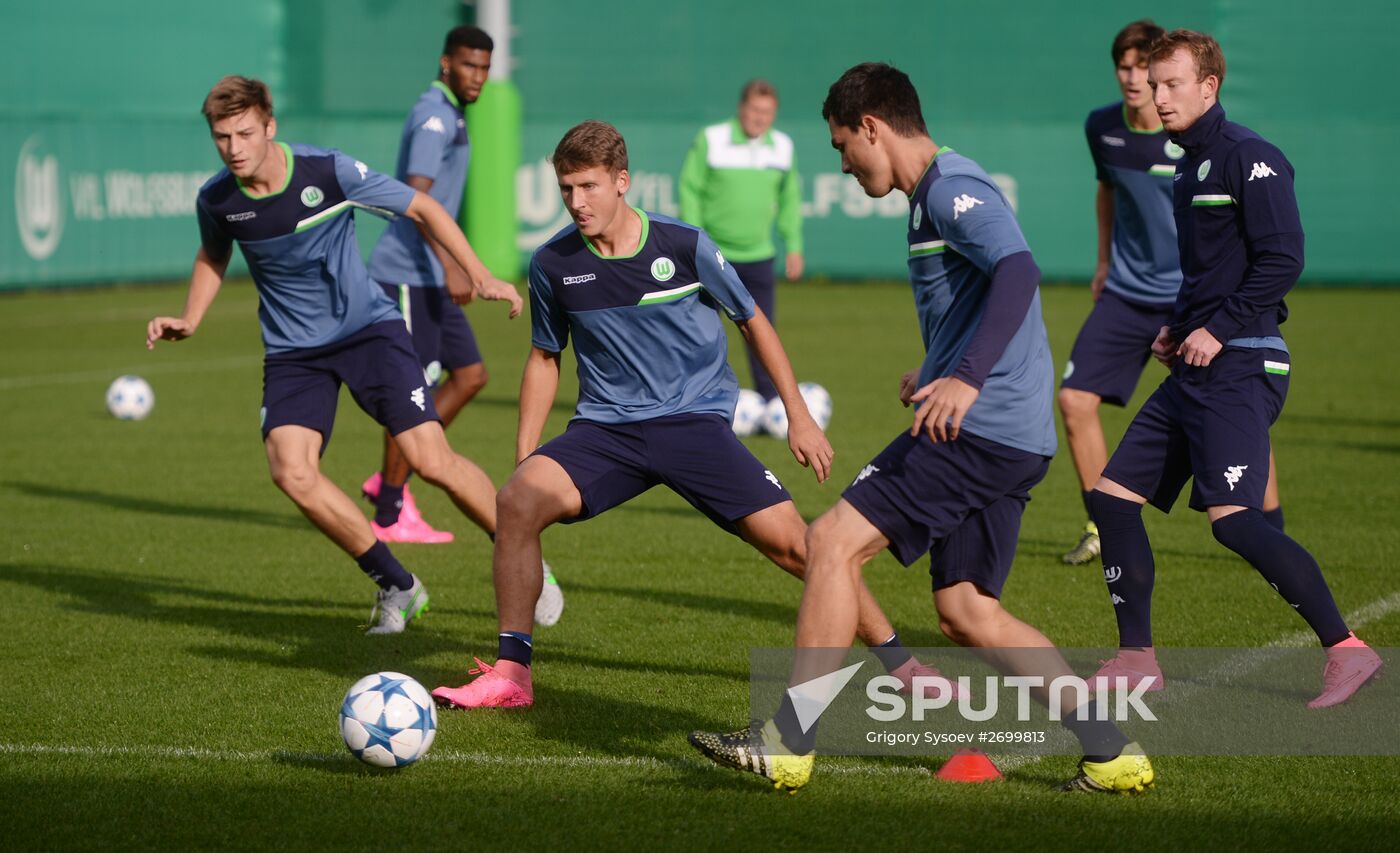 UEFA Champions League. VfL Wolfsburg training