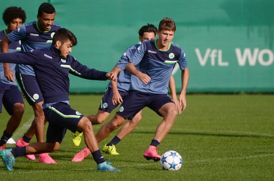 UEFA Champions League. VfL Wolfsburg training