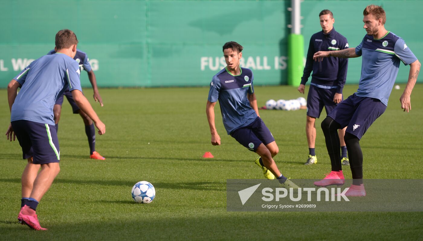 UEFA Champions League. VfL Wolfsburg training