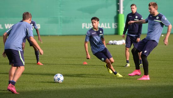 UEFA Champions League. VfL Wolfsburg training