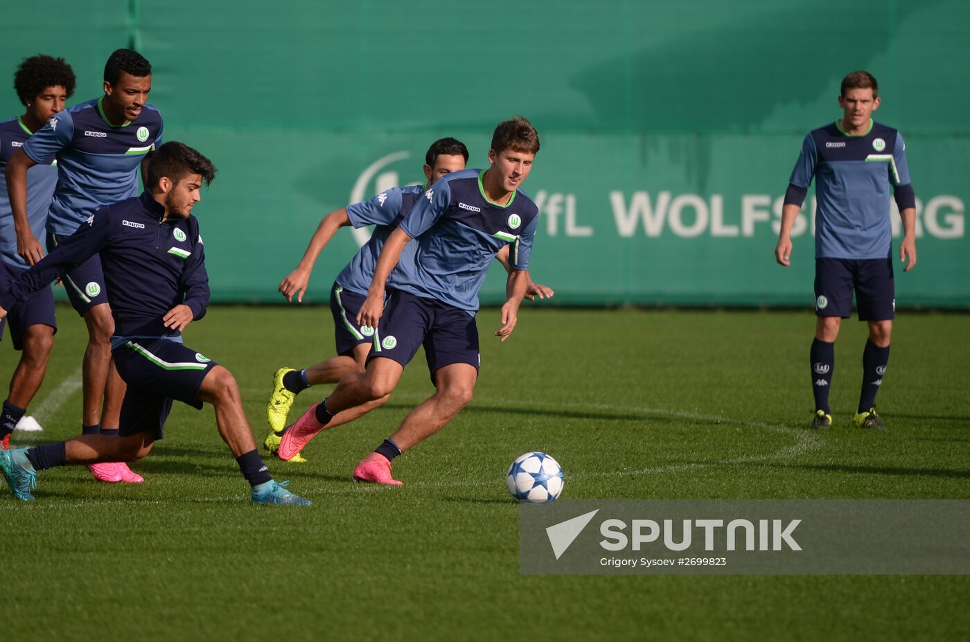 UEFA Champions League. VfL Wolfsburg training