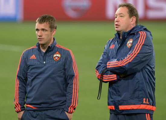 Football. UEFA Champions League. PFC CSKA training session