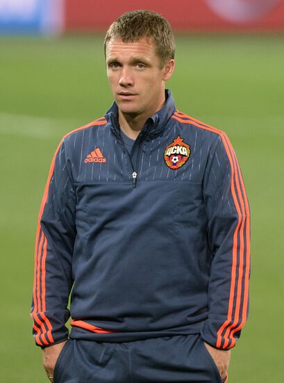 Football. UEFA Champions League. PFC CSKA training session