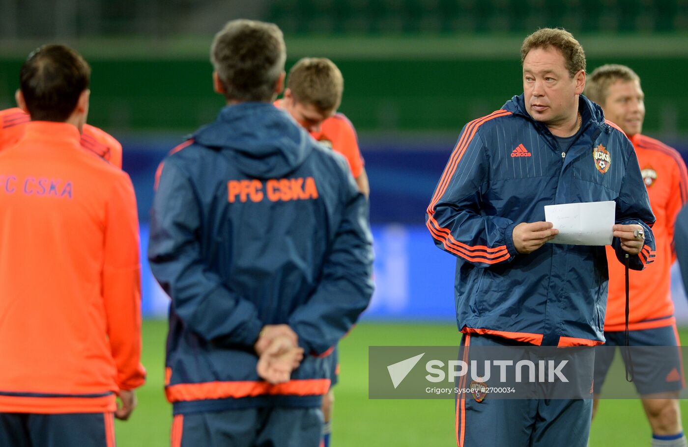 Football. UEFA Champions League. PFC CSKA training session