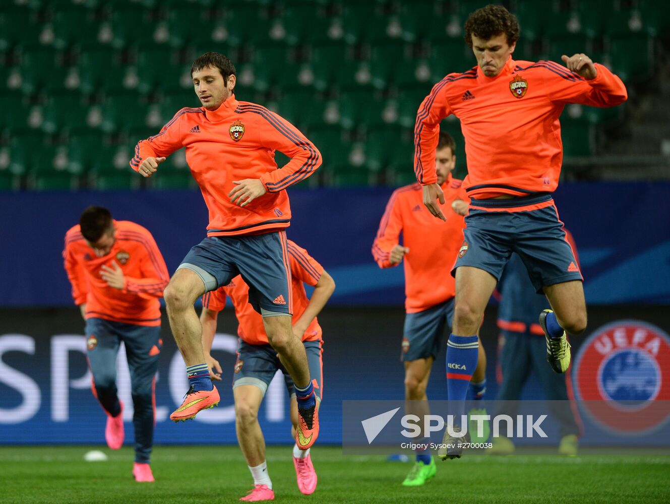 Football. UEFA Champions League. PFC CSKA training session