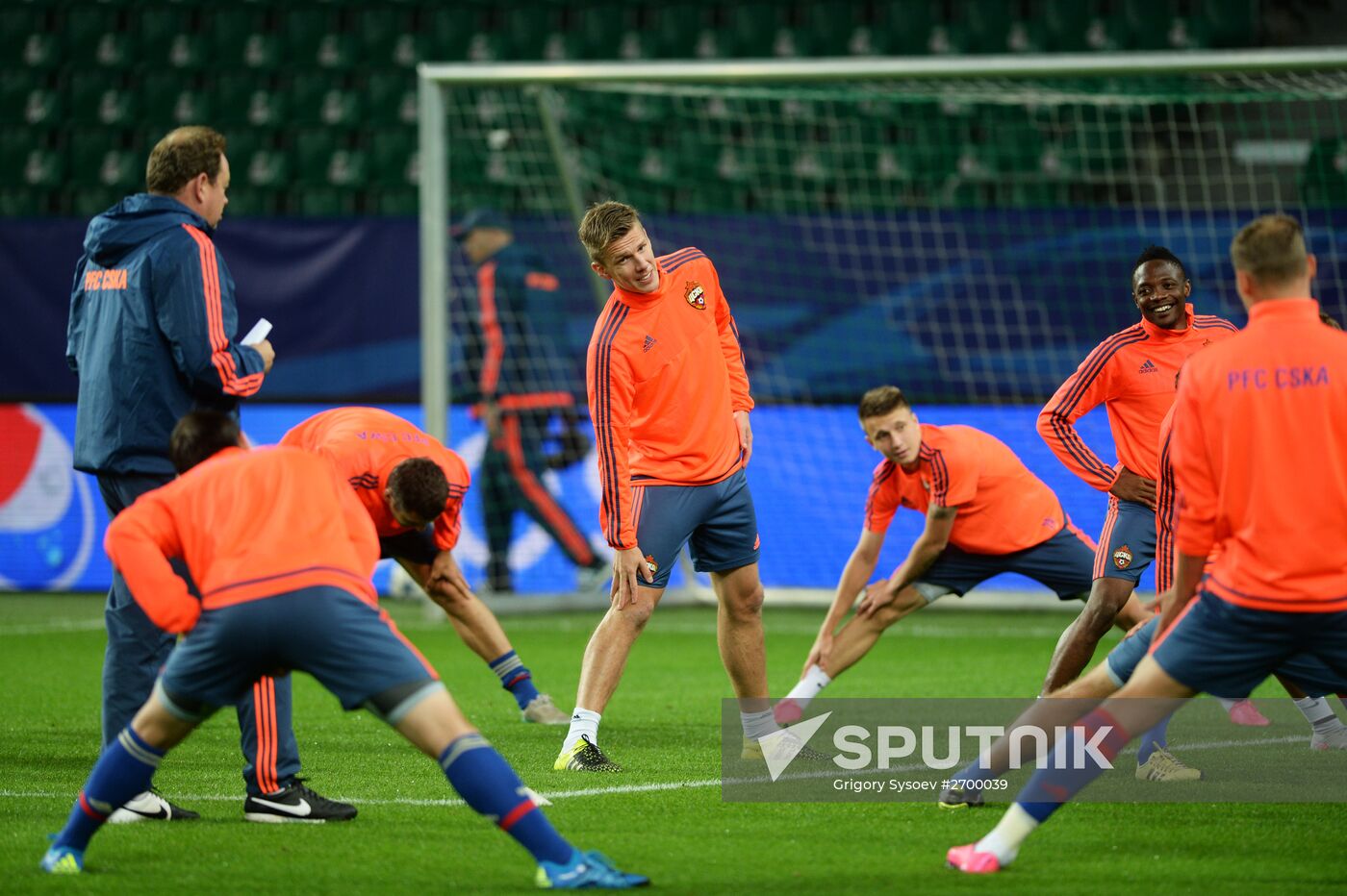 Football. UEFA Champions League. PFC CSKA training session