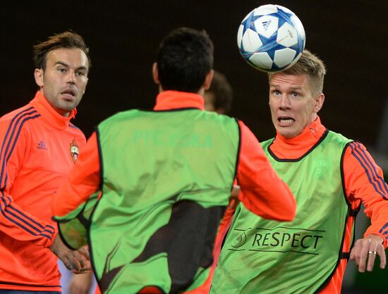 Football. UEFA Champions League. PFC CSKA training session