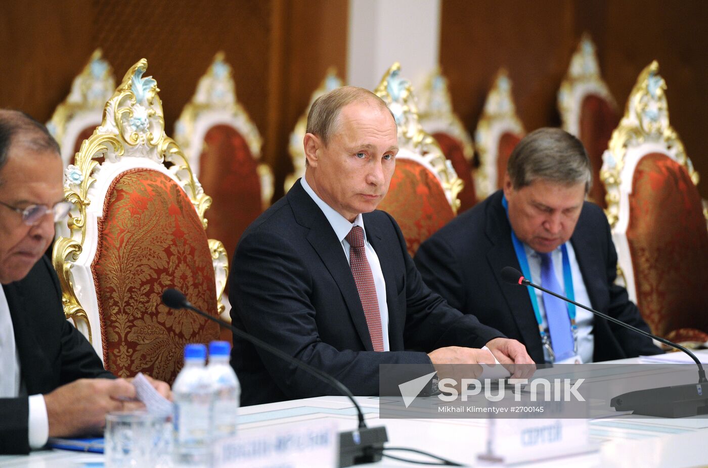 Russian President Vladimir Putin attends Collective Security Treaty Organization summit in Tajikistan