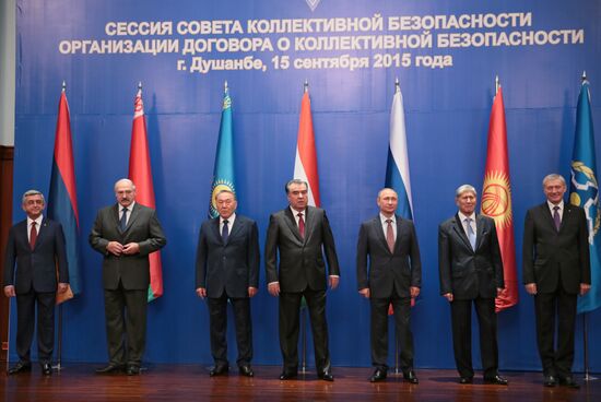 Russian President Vladimir Putin attends Collective Security Treaty Organization summit in Tajikistan