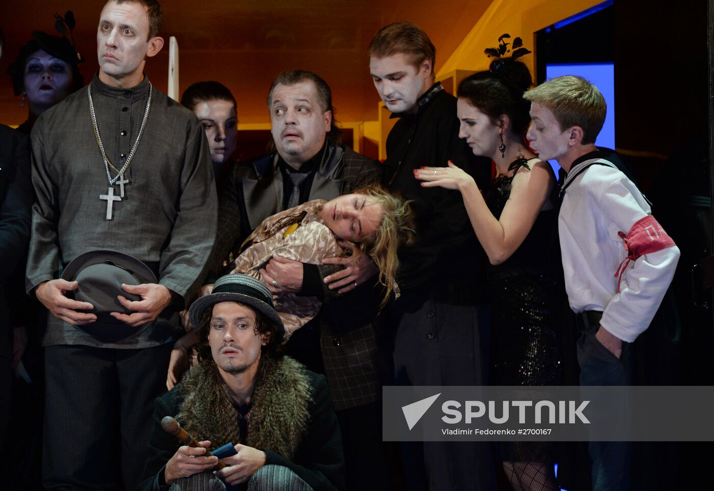 Final rehearsal of play "Suicide" at Yermolova Theater