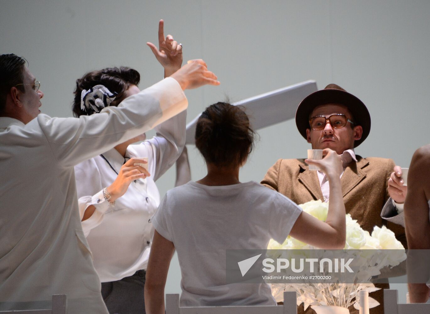 Final rehearsal of play "Suicide" at Yermolova Theater