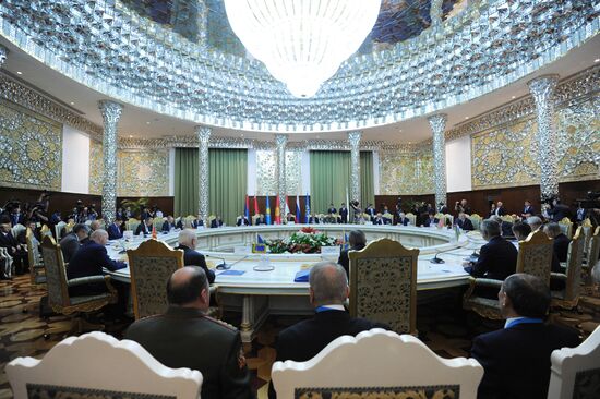 Russian President Vladimir Putin attends Collective Security Treaty Organization summit in Tajikistan