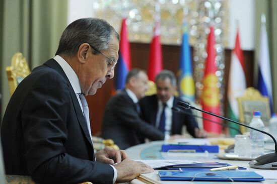 Russian President Vladimir Putin attends Collective Security Treaty Organization summit in Tajikistan