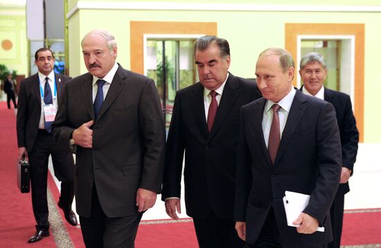 Russian President Vladimir Putin attends Collective Security Treaty Organization summit in Tajikistan