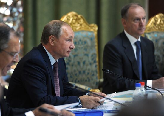 Russian President Vladimir Putin attends Collective Security Treaty Organization summit in Tajikistan