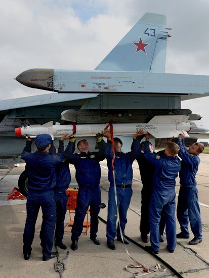 Tactical air force exercise in Russia's Primorye Territory
