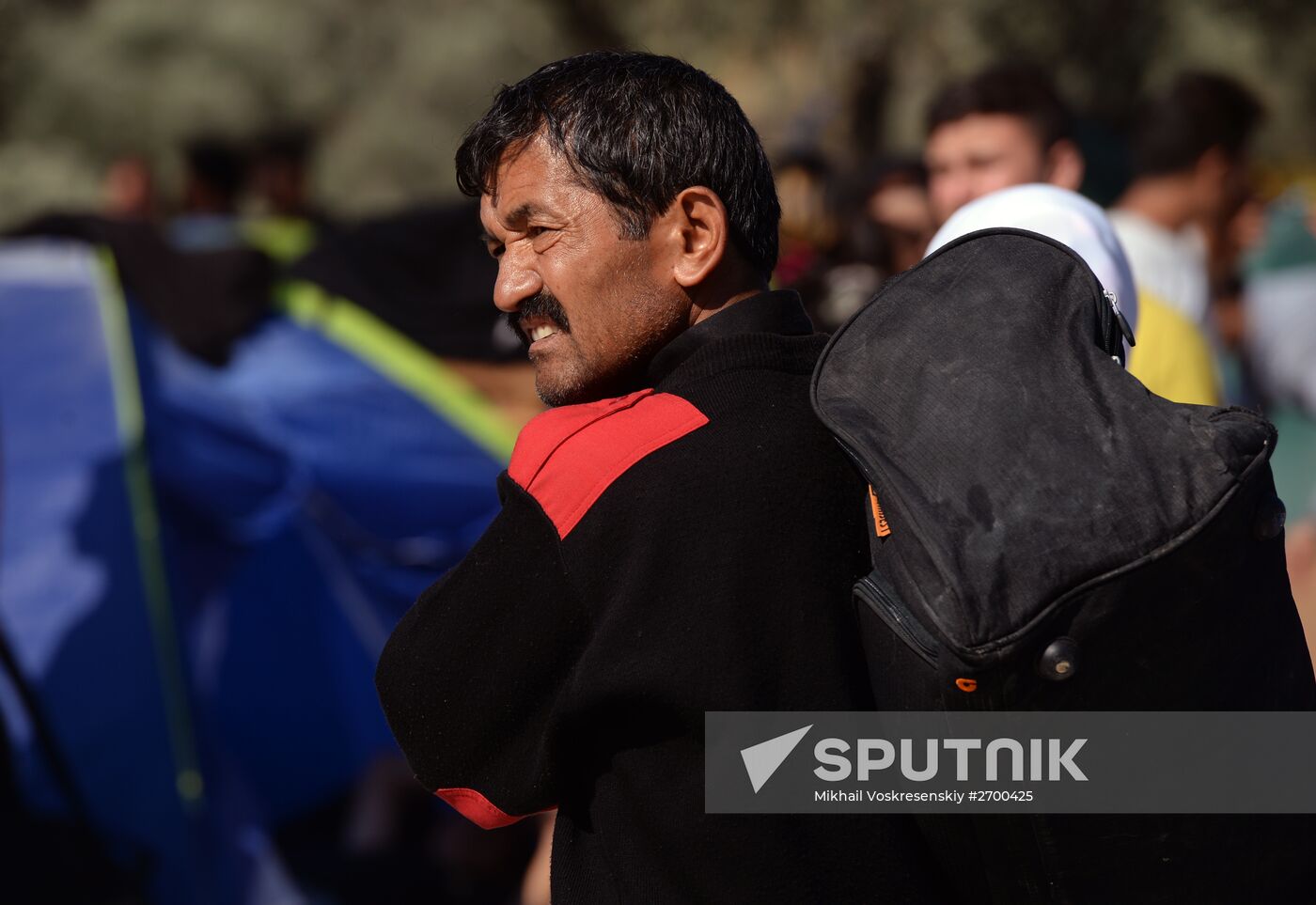 Refugee camp on Greek island of Lesbos