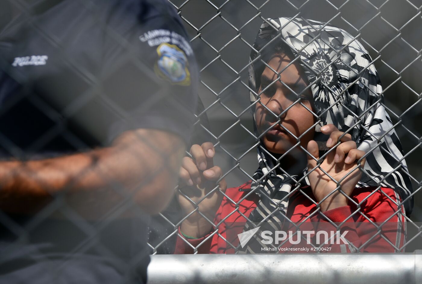 Refugee camp on Greek island of Lesbos