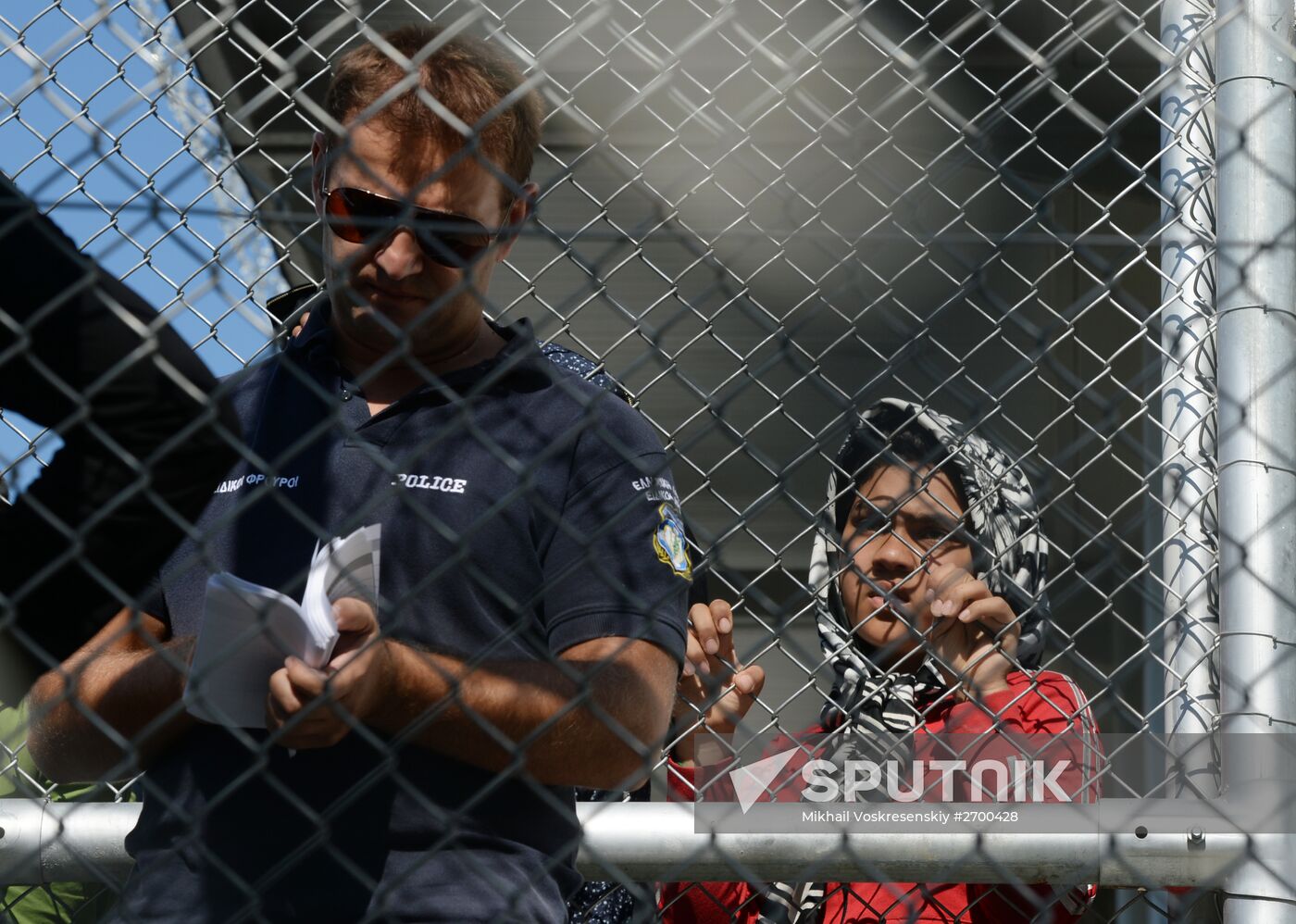 Refugee camp on Greek island of Lesbos