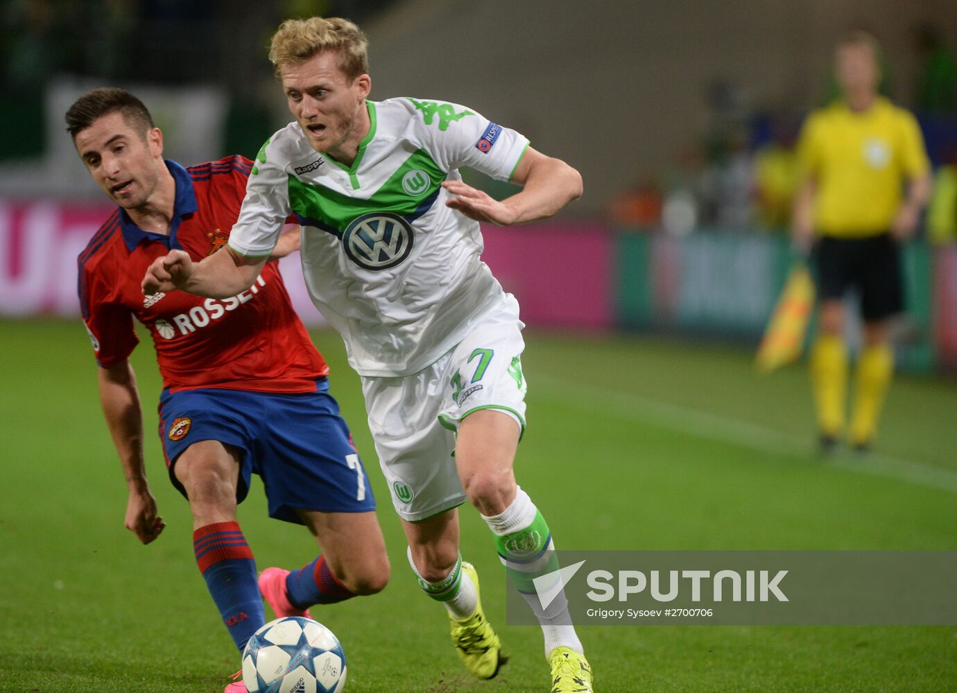 UEFA Champions League. Wolfsburg vs. CSKA