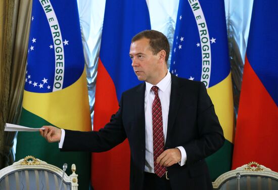 Prime Minister Dmitry Medvedev hosts a meeting of Russian-Brazilian High-Level Commission on Cooperation