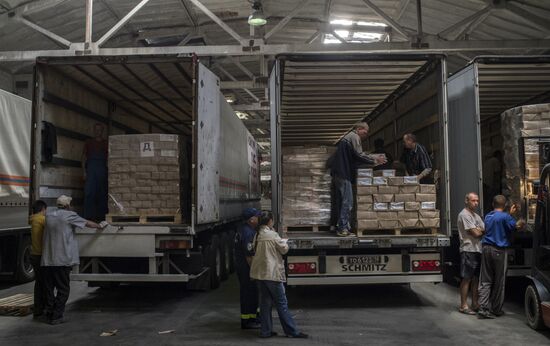 38th humanitarian aid convoy arrives in Donetsk Region