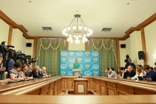 Briefing by official spokesman for Foreign Ministry Maria Zakharova