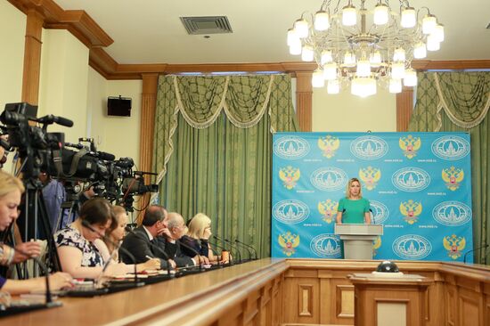 Briefing by official spokesman for Foreign Ministry Maria Zakharova