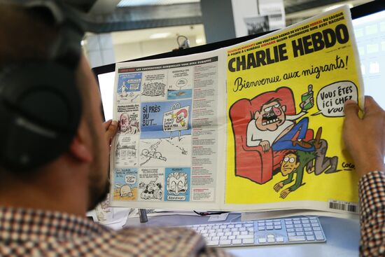 Charlie Hebdo published cartoons mocking drowned Syrian boy