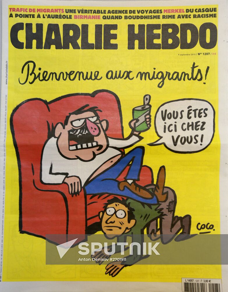 Charlie Hebdo published cartoons mocking drowned Syrian boy