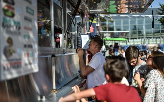 Festival of cafes-on-wheels in Moscow