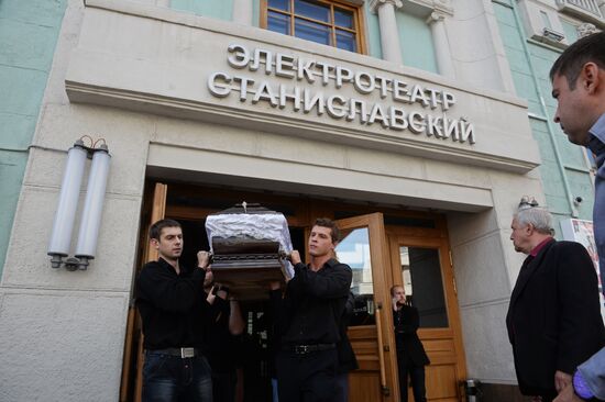 Funeral service for actor Mikhail Remizov