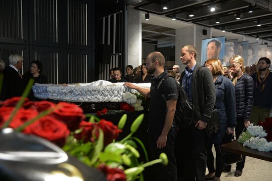 Funeral service for actor Mikhail Remizov