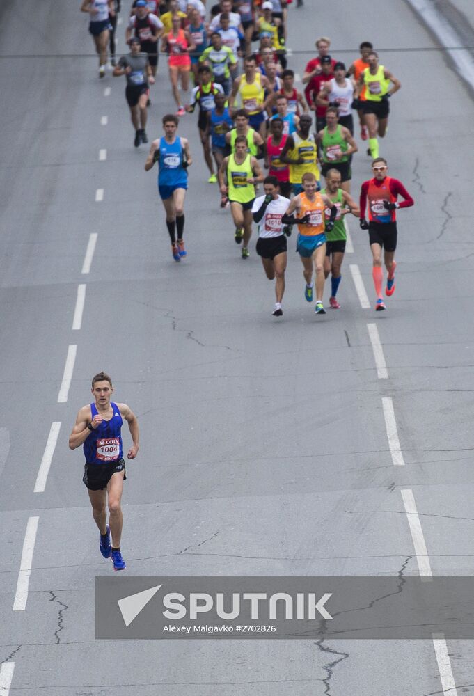 Siberian international marathon in Omsk
