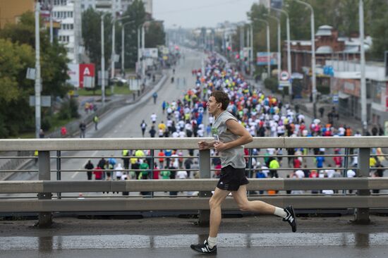 Siberian international marathon in Omsk