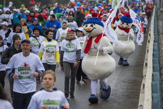 Siberian international marathon in Omsk